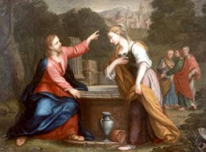 painting of Jesus speaking to the woman at the well