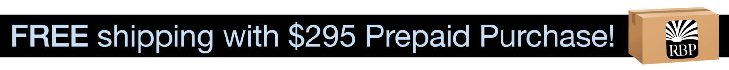 Free shipping with $295 prepaid purchase!